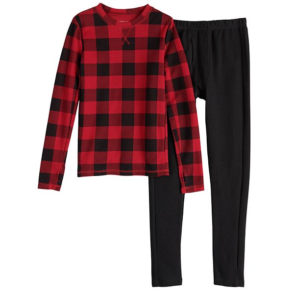 Boys 418 Cuddl Duds Thermal Top & Bottoms Set