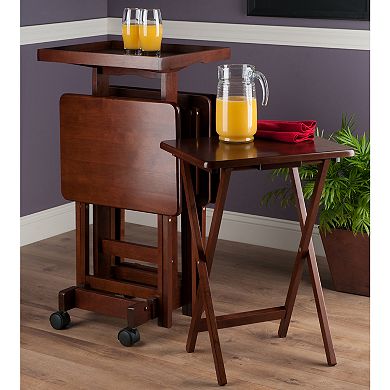 Winsome Snack Tray Table 6-piece Set