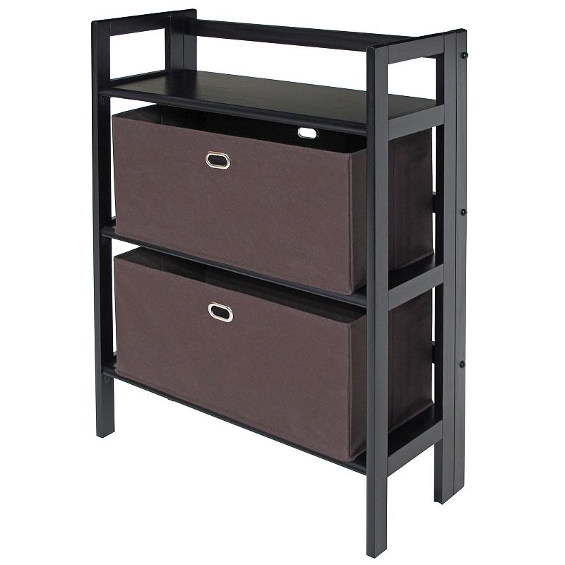 Winsome Torino Storage Cabinet & Baskets 3-piece Set, Black