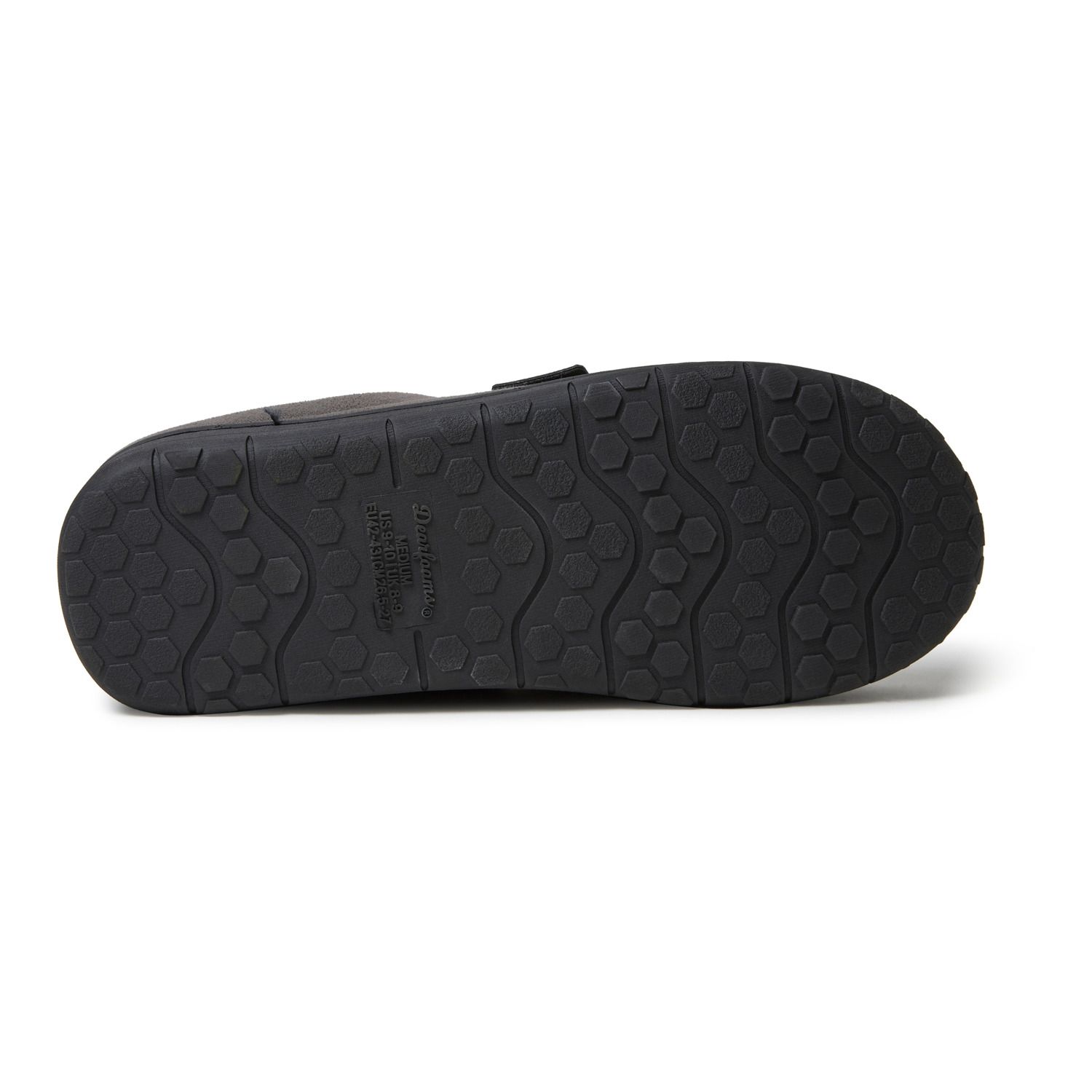 Мужские тапочки Dearfoams Brendan Perforated Microsuede Clog Slipper, цвет: Чёрный — фото 2