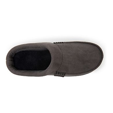 Men's Dearfoams Brendan Perforated Microsuede Clog Slipper