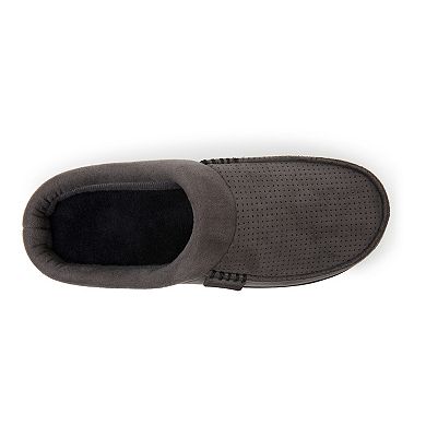Men's Dearfoams Perforated Microsuede Clog Slippers
