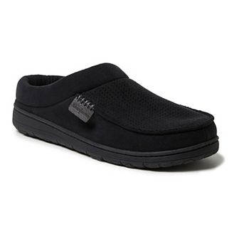 Men's Dearfoams Brendan Perforated Microsuede Clog Slipper