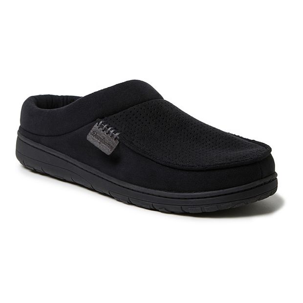 Men s Dearfoams Brendan Perforated Microsuede Clog Slipper