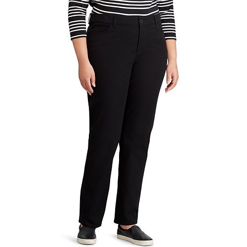 Plus Size Chaps® Solid Straight Fit Pants