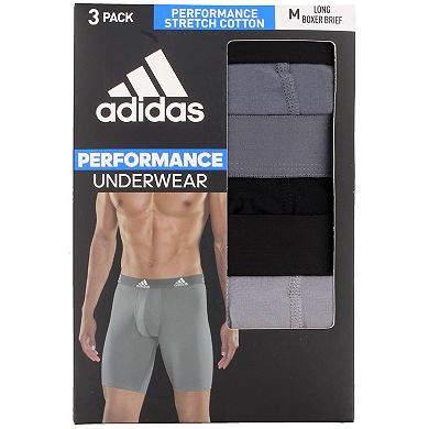 Men’s adidas 3-Pack Cotton Stretch Long Boxer Briefs