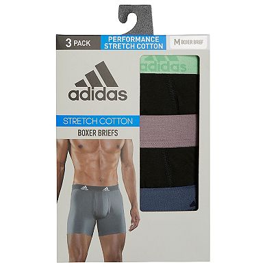 Men's adidas 3-pack Cotton Stretch Boxer Briefs