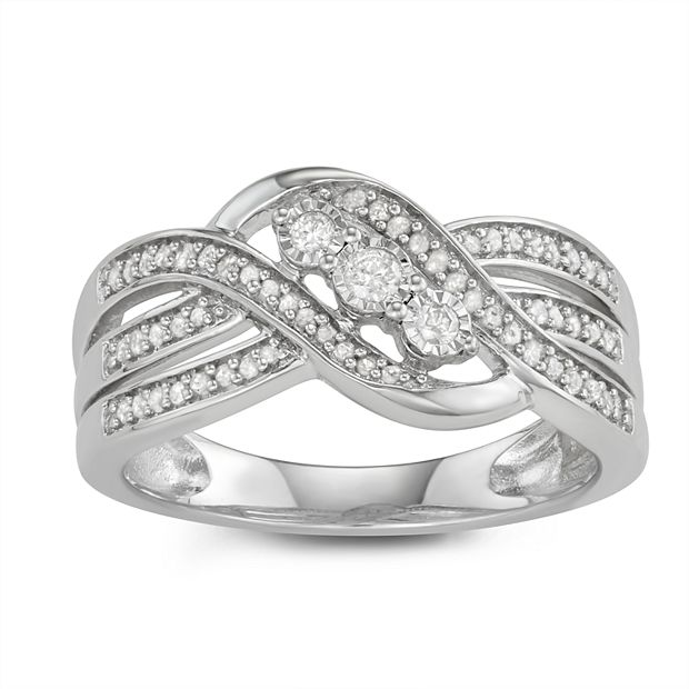 Kohl's 3 stone diamond on sale ring