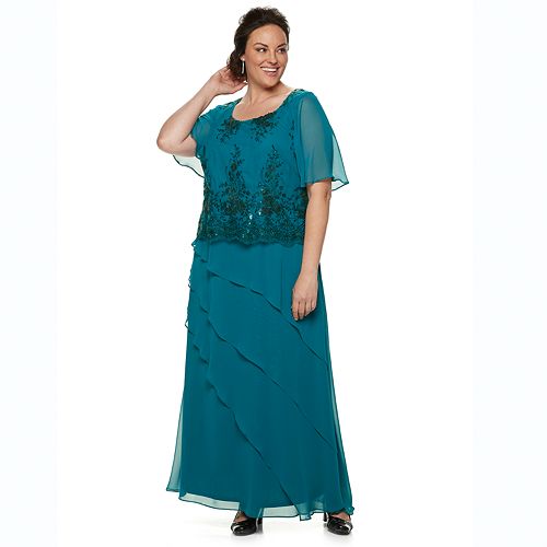 Plus Size Le Bos Embroidered Sequin Dress