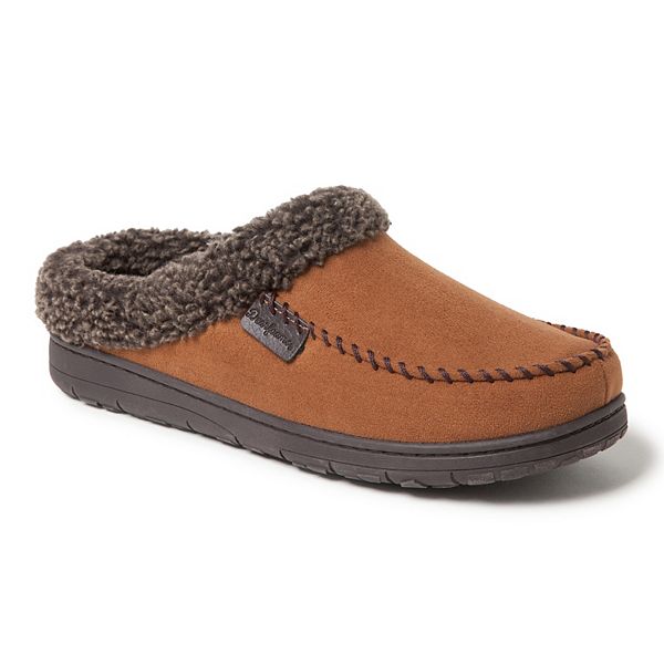 men's brendan microfiber suede clog with whipstitch