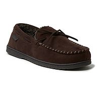 Dearfoams Toby Microsuede Moccasin Slippers with Whipstitch Deals