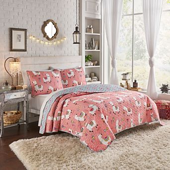 Vue Llama Drama Reversible Quilt Set