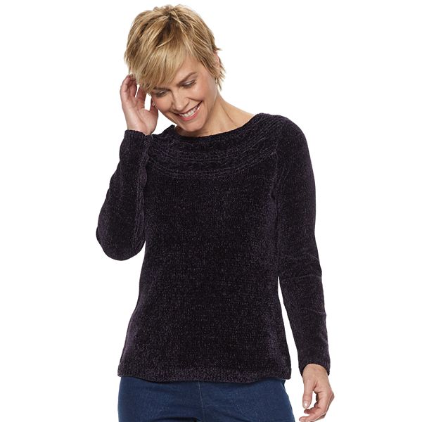 Women's Croft & Barrow® Chenille Boatneck Sweater