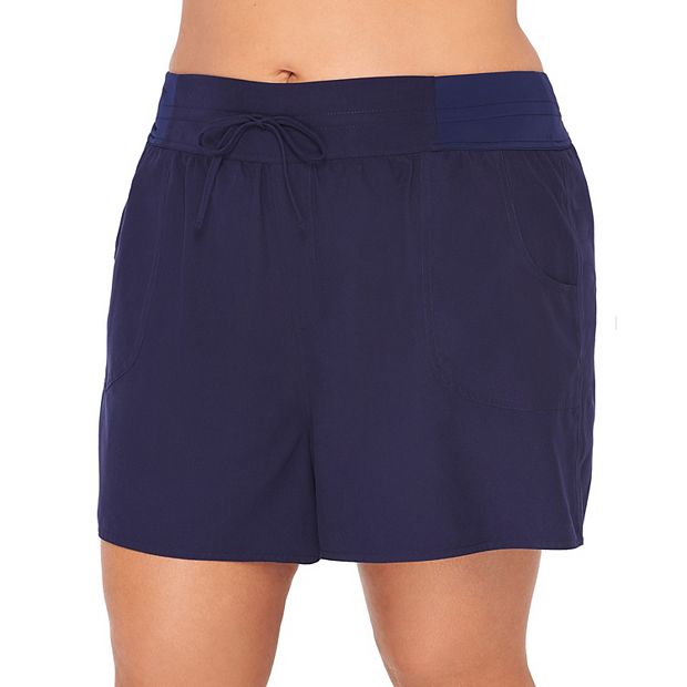 Plus Size Croft Barrow Tummy Slimmer Woven Swim Shorts