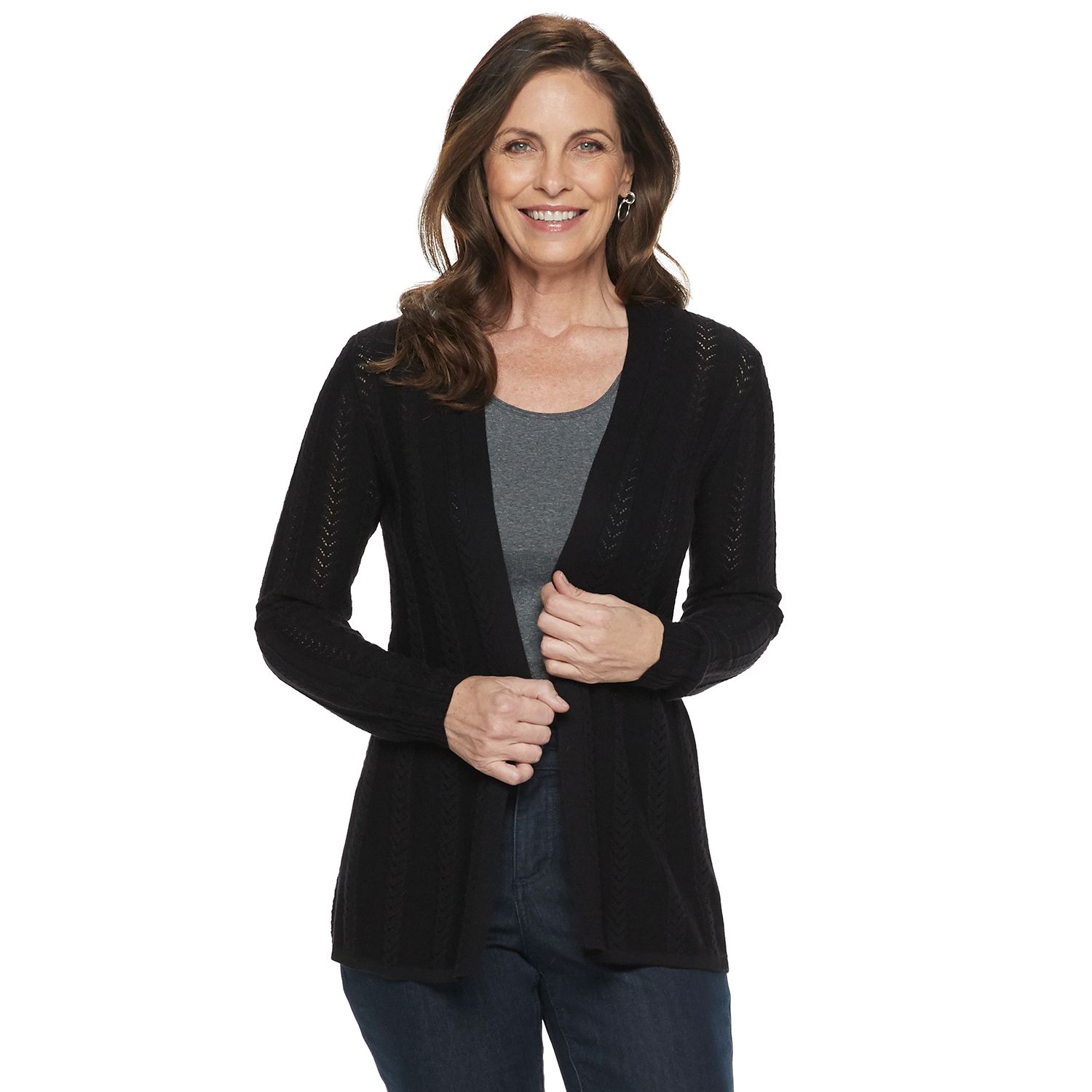 black swing cardigan