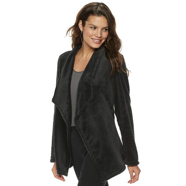 Women's Apt. 9® Plush Faux-Fur Cardigan