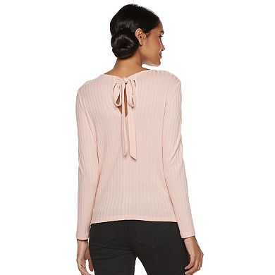 Women's Juicy Couture Twist-Front Ribbed Top