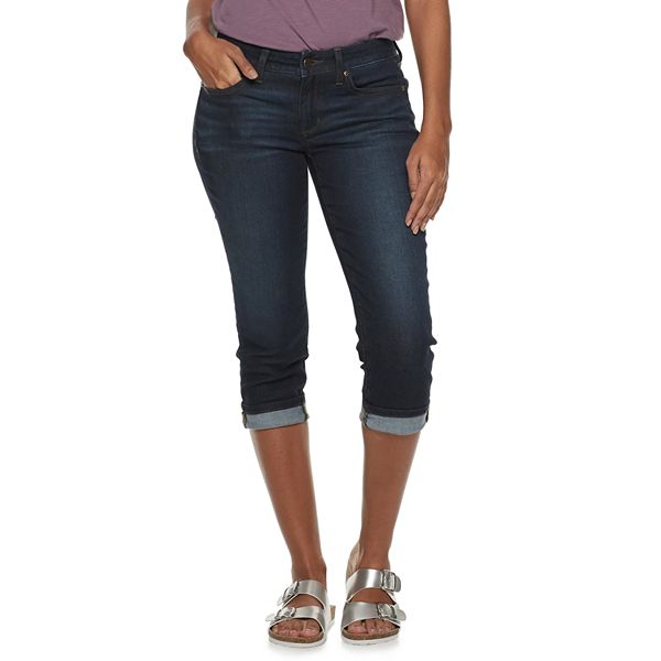 Petite Sonoma Goods Life™ Curvy Cuffed Capri Jeans