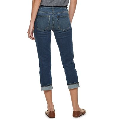 【KOOLOSET】Capri Regular Denim KUT from the Kloth Dark Blue Cropped Denim Capris - Stylish