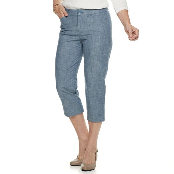 Petite Croft & Barrow® Classic Stretch Midrise Chino Capris