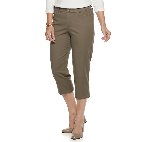 Petite Croft & Barrow® Classic Stretch Midrise Chino Capris