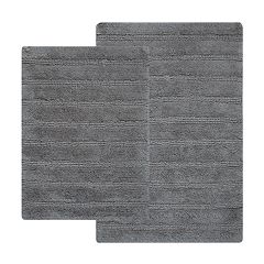 bath rugs mats bathroom kohls reversible striped piece rug hotel kohl gray