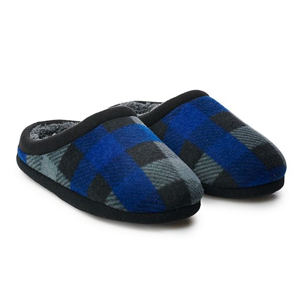 Boys 4-20 Cuddl Duds Buffalo Check Clog Slippers