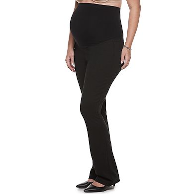 Maternity a:glow Full Belly Panel Ponte Bootcut Pants