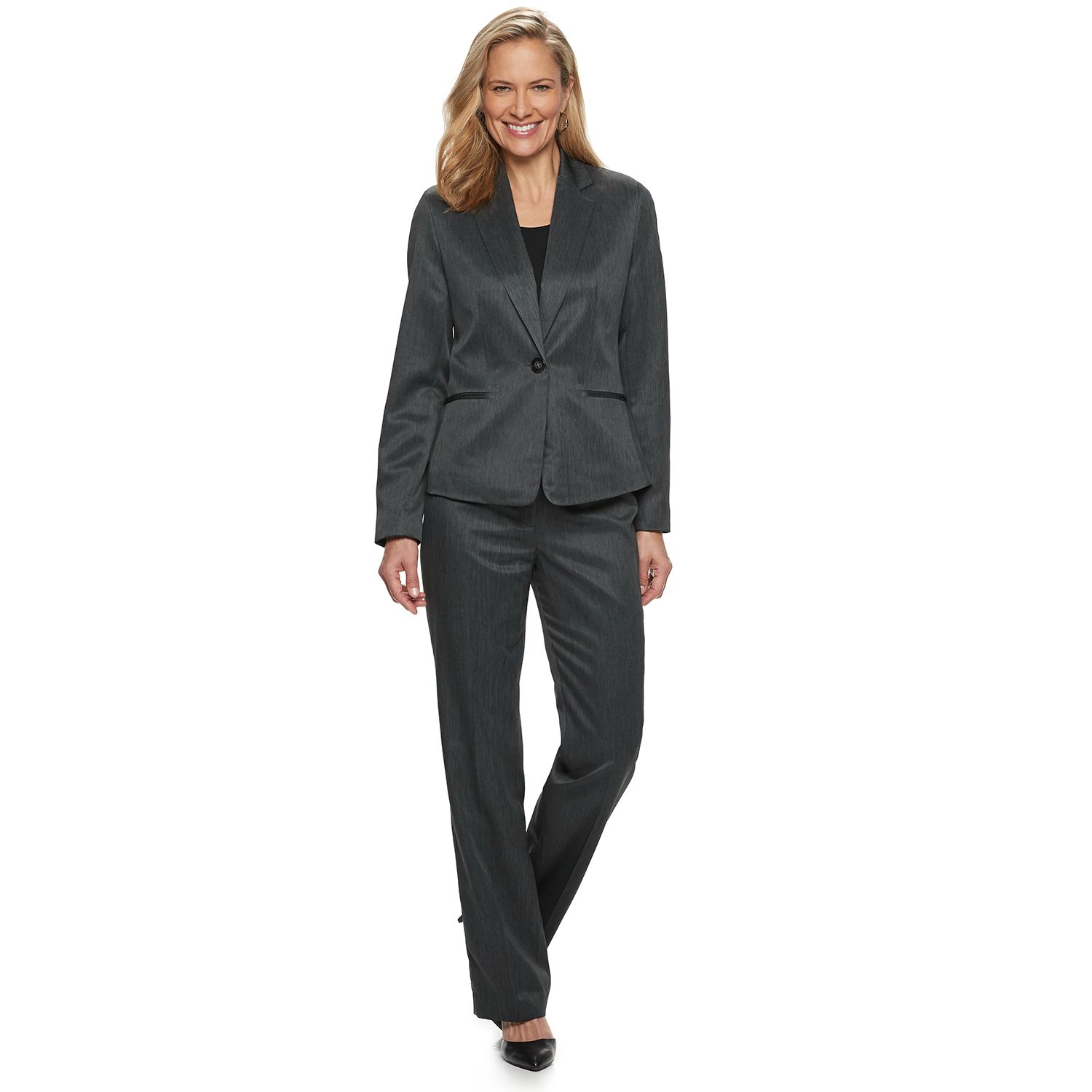 charcoal gray womens suit