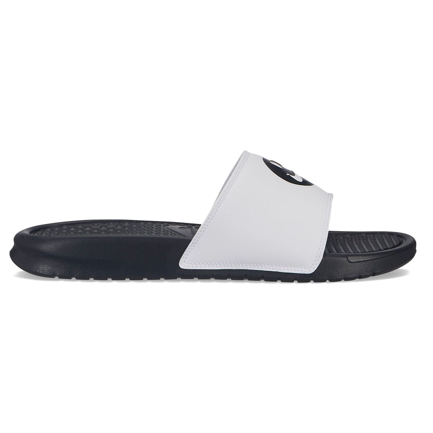 nike slides with smiley face