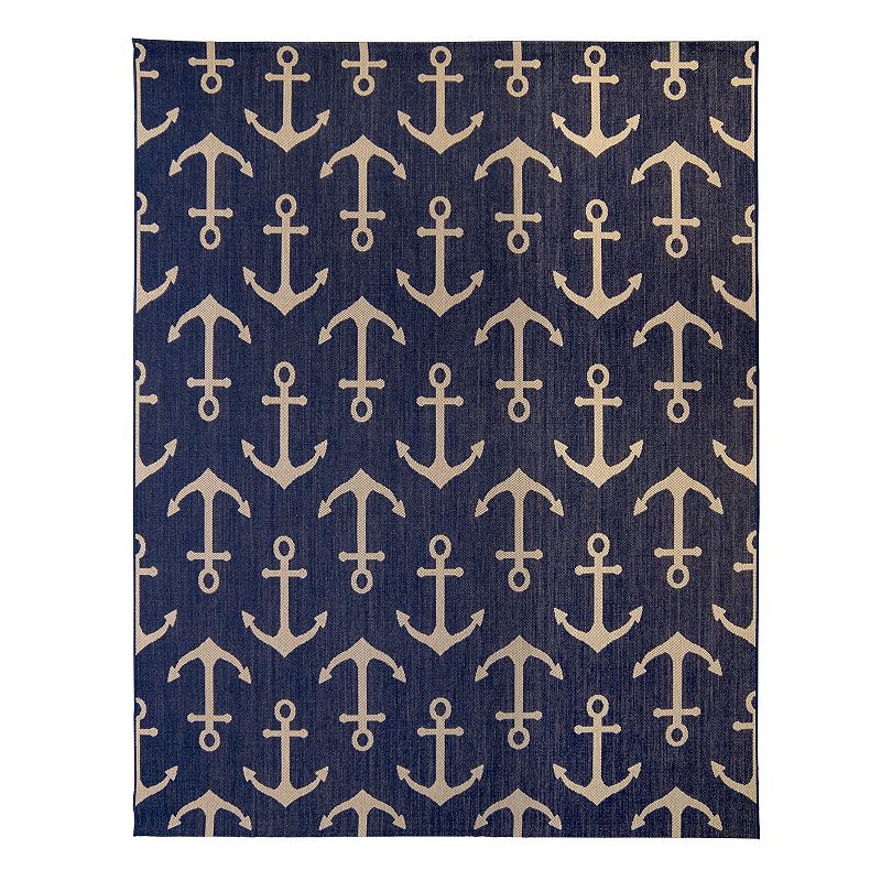 Gertmenian Paseo Maritime Indoor/Outdoor Rug, Multicolor, 7.5X10 Ft