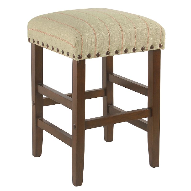 HomePop Striped Counter Stool, Beig/Green - 54202858 - Furniture With a charming farmhouse style, this HomePop Stri sku 54202858