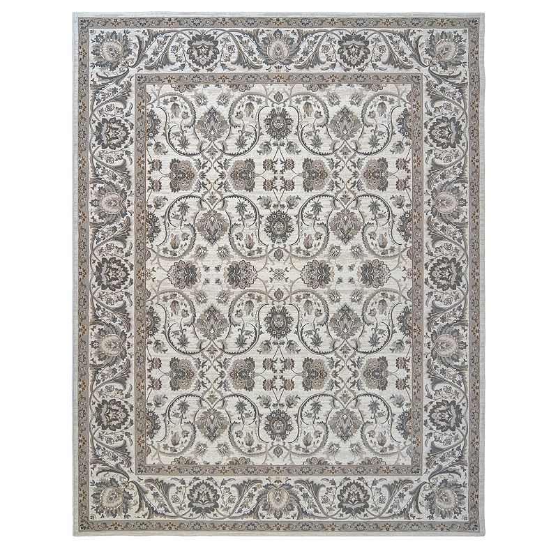 Linon Faux Cow Hide Ivory Rug