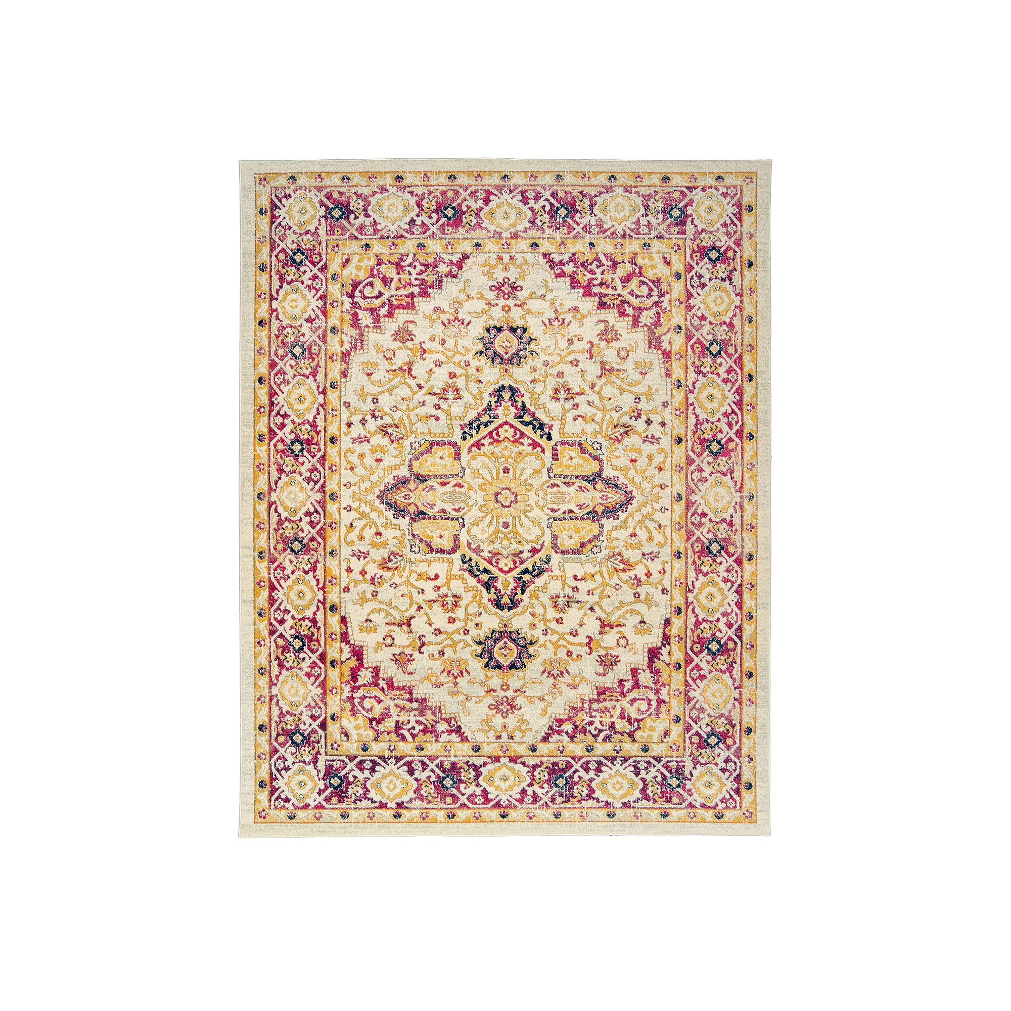Gertmenian Avenue 33 Scanda Bristol Framed Medallion Rug, Ivory