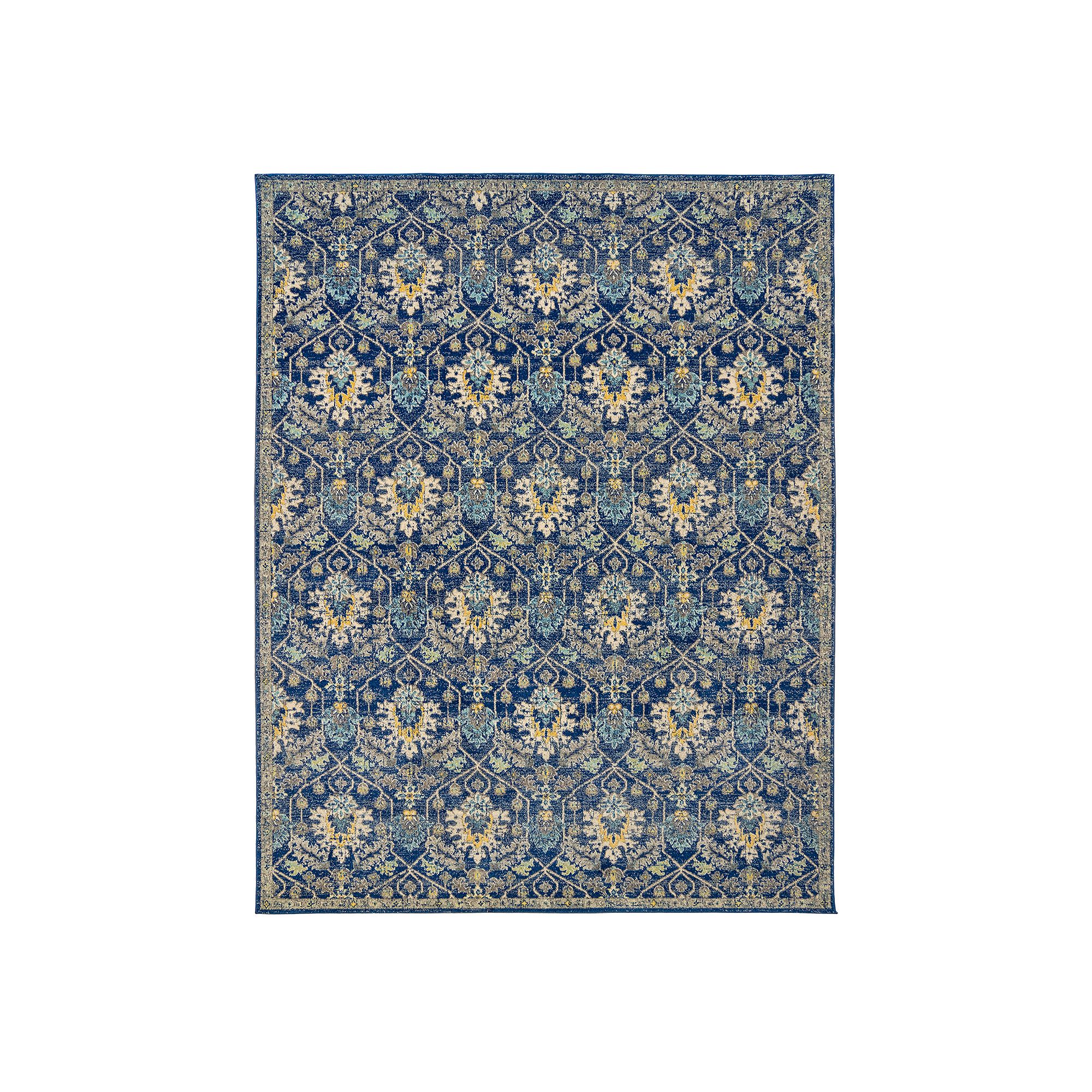 Gertmenian Avenue 33 Scanda Marlowe Geometric Floral Rug, Blue