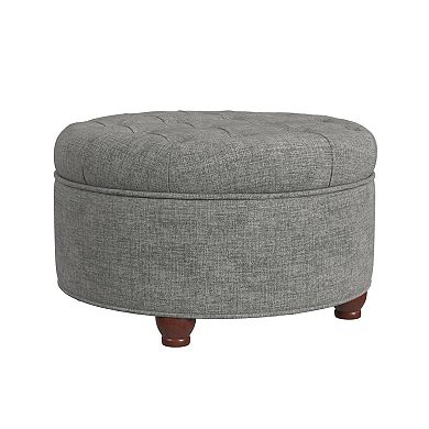 HomePop Tufted Storage Ottoman