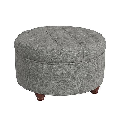 HomePop Tufted Foam Storage Ottoman
