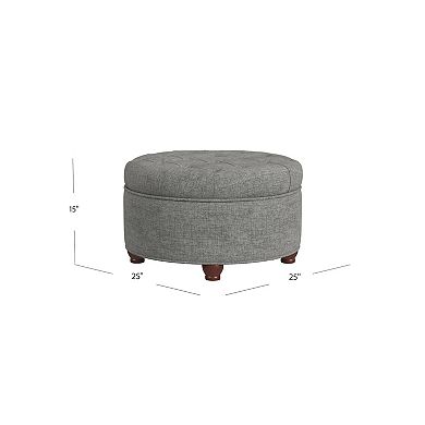 HomePop Tufted Storage Ottoman