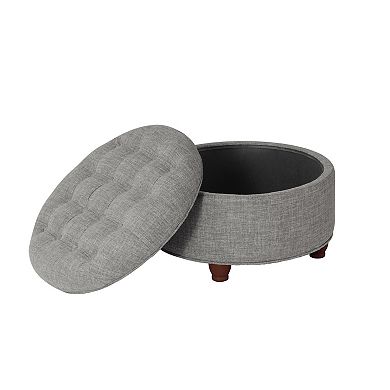 HomePop Tufted Storage Ottoman