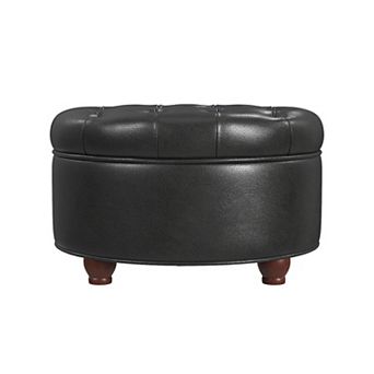 HomePop Tufted Foam Storage Ottoman