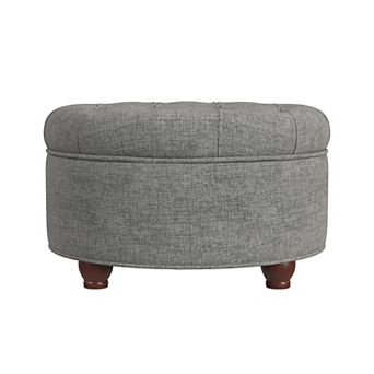 HomePop Tufted Foam Storage Ottoman