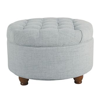 HomePop Tufted Foam Storage Ottoman