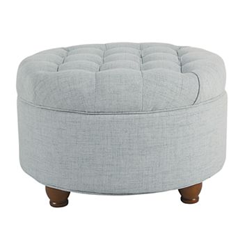HomePop Tufted Foam Storage Ottoman