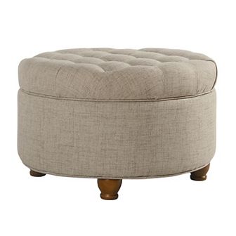 HomePop Tufted Foam Storage Ottoman