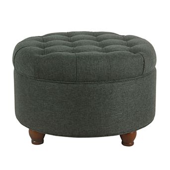 HomePop Tufted Foam Storage Ottoman