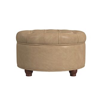 HomePop Tufted Foam Storage Ottoman