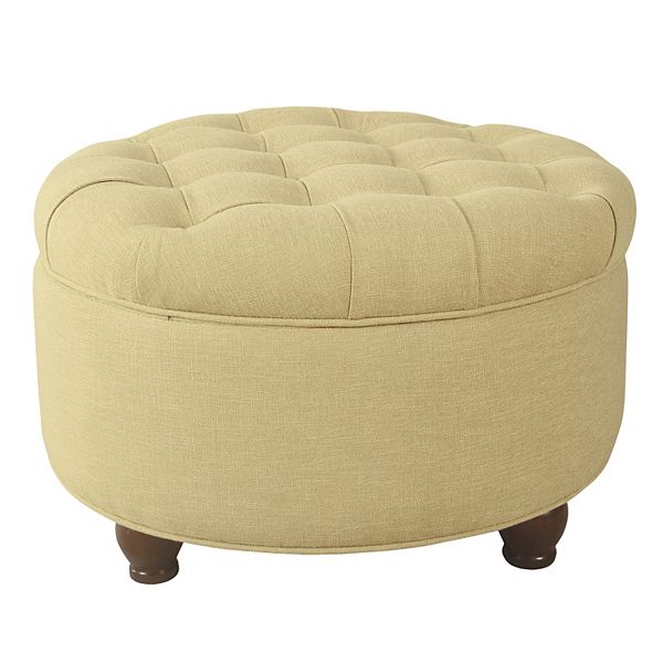 HomePop Tufted Storage Ottoman