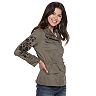Juniors' American Rag Floral Embroidered Utility Jacket 