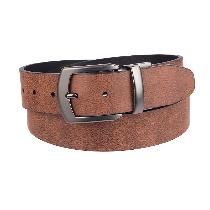 Mens Sonoma Goods For Life Reversible Cut Edge Belt, Size: Small, Grey