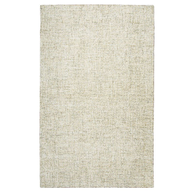 Rizzy Home Alexander Brindleton Tweed Rug, Beig/Green, 5X8 Ft